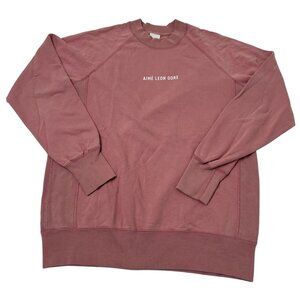 Aime Leon Dore Logo Crewneck in Pink